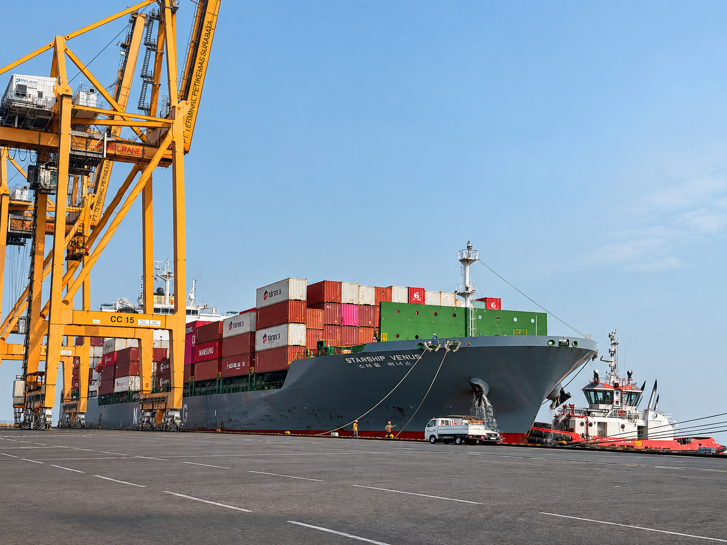 MV Starship Venus berthed at Terminal Petikemas Tanjung Perak Port in Surabaya